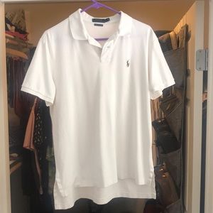 Men’s white polo
